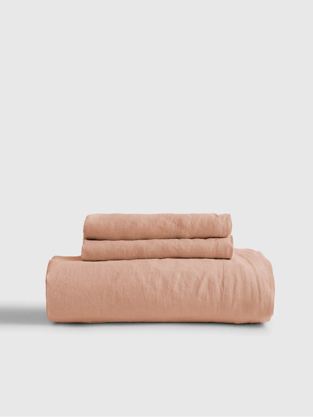 NWT QUINCE European Linen Fitted Sheet Set King Desert Sunset 7340